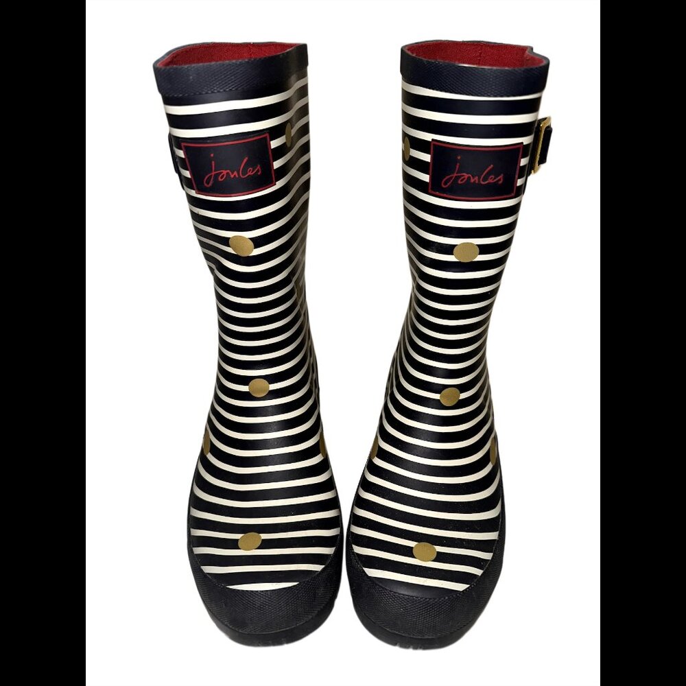 Joules Molly Welly Print Women's Rubber Rain Boots Waterproof Size